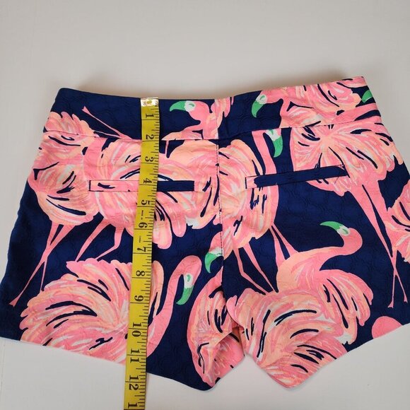 Lilly Pulitzer Flamingo shorts sz 00 summer beach - Picture 6 of 8
